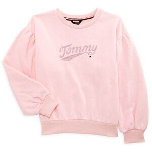 Tommy Hilfiger Soft and Cozy  Girl's Fleece Stiched Logo Sweatshirt NWT